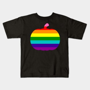 Halloween Pumpkin LGBT Flag Gilbert Baker PRIDE Rainbow Kids T-Shirt